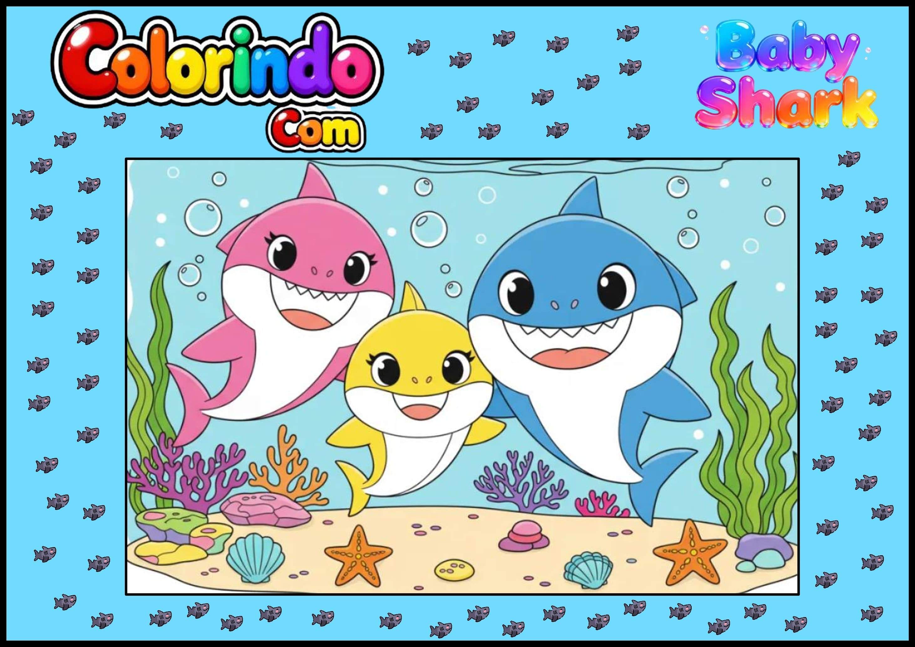Colorindo com Baby Shark