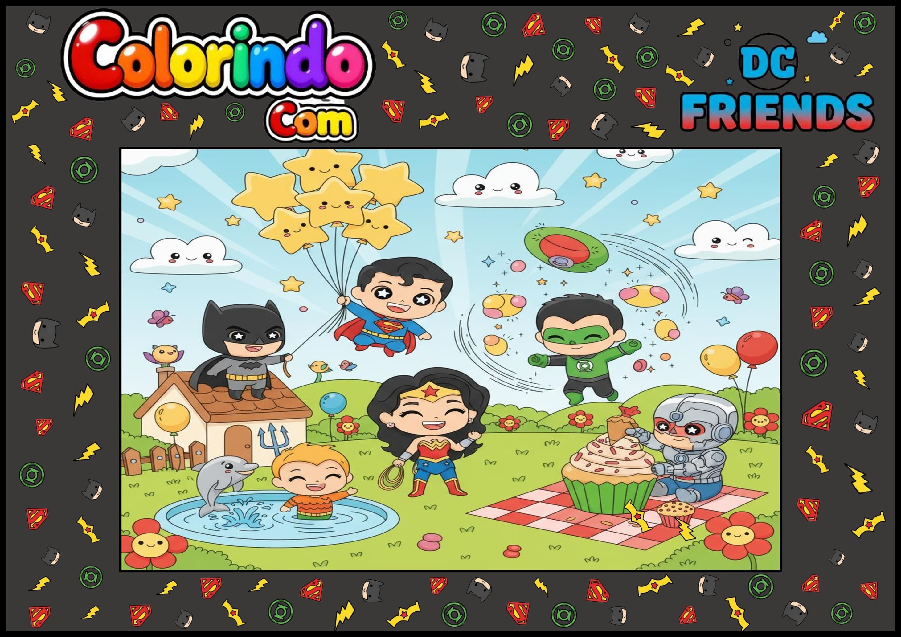 Colorindo com DC Friends