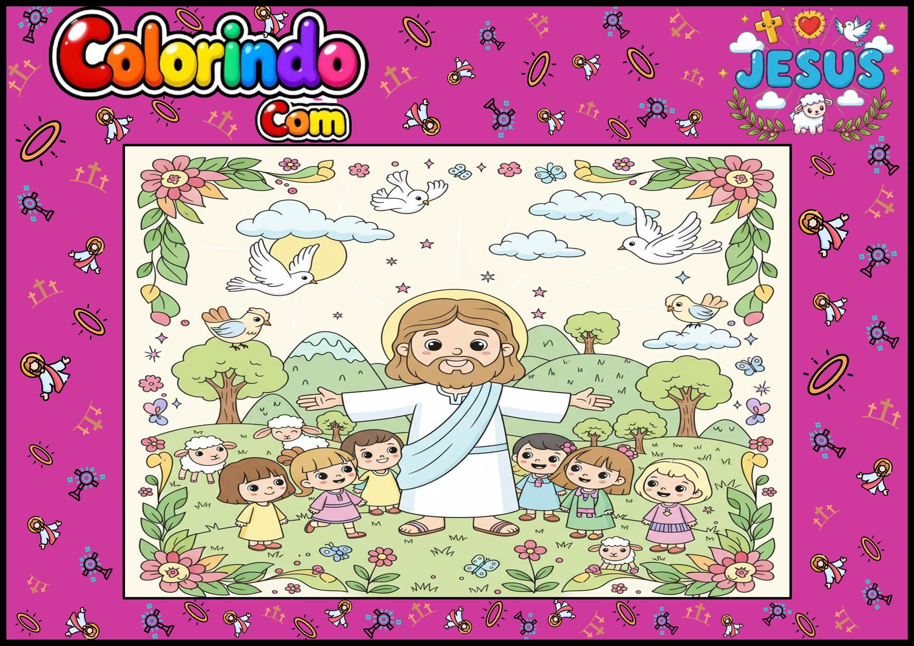 Colorindo com Jesus